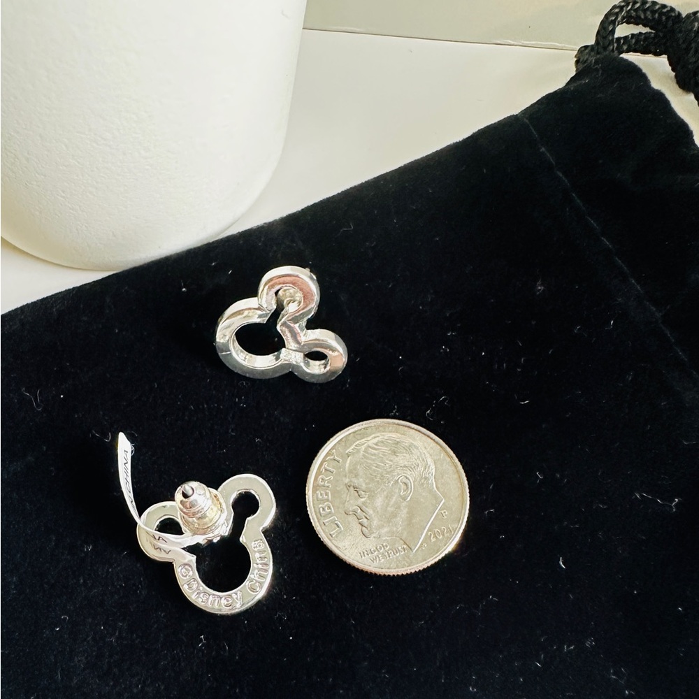 Mickey Mouse Stainless Steel Pendant Necklace & Matching Earrings - NWT - Picture 4 of 9